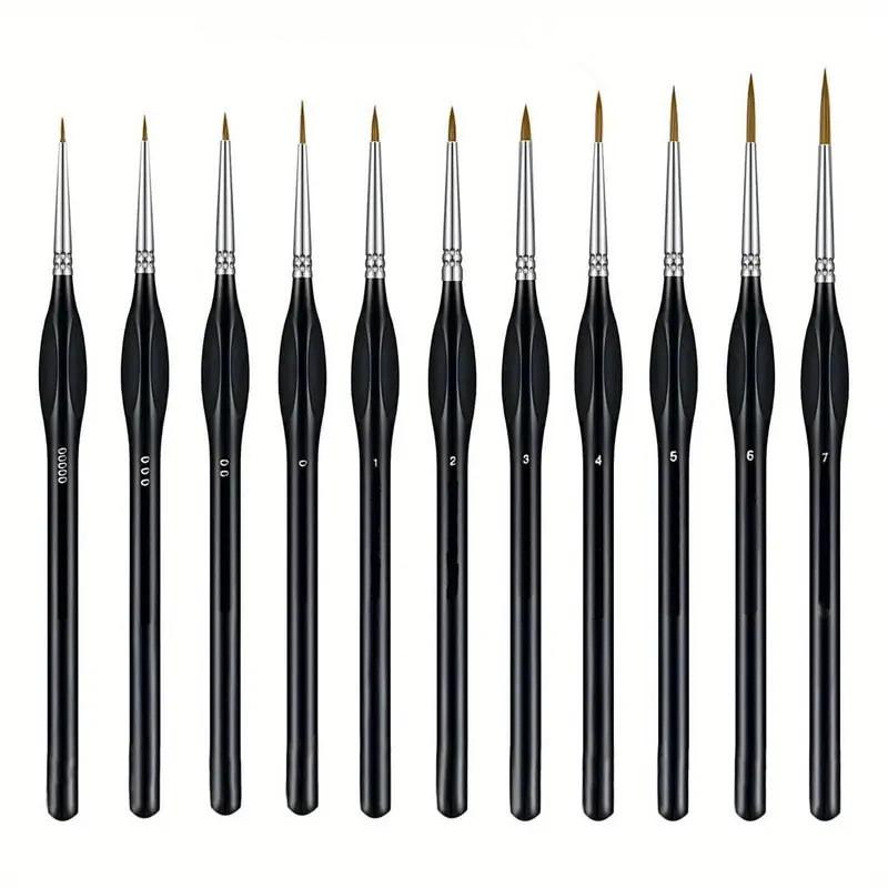 Detailing Brush Set - 【B】Professional Miniature Paint Brushes Drybrush Micro