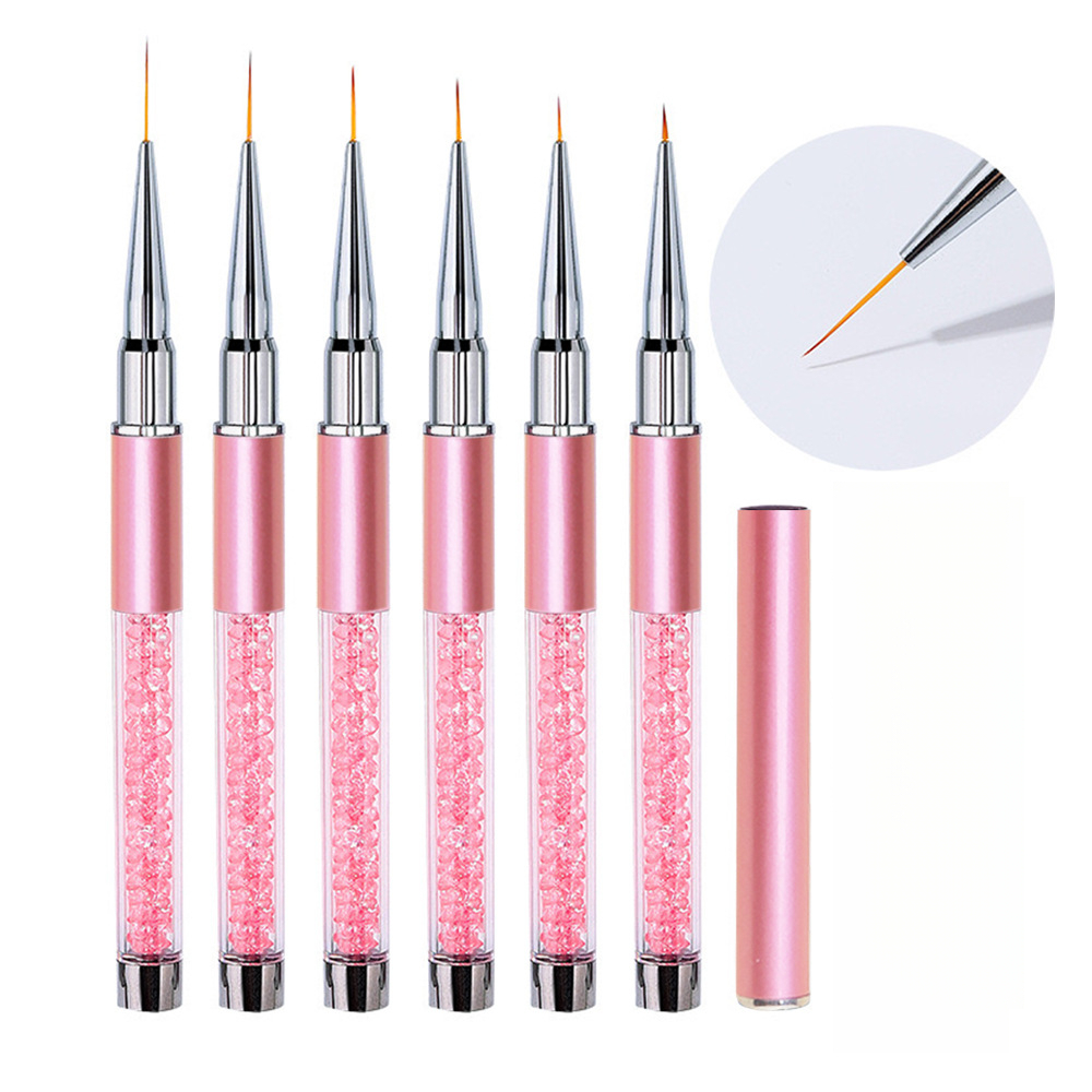 1/6Pcs Nail Art Liner Brush Se - огляд і ціна Detailing Brush Set